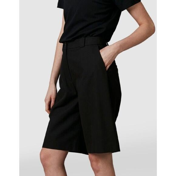 NWT Nique Lita Cotton Tencel Tailored Shorts in Black - Picture 4 of 16